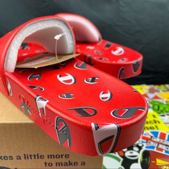 Champion 3peat Logo Slides 7 Womens - Picture 8 of 8